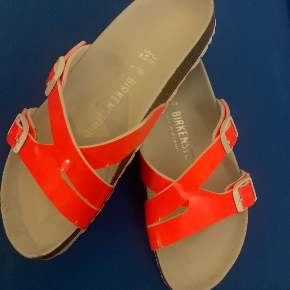 BNIB - Birkenstock Yao - Neon Orange - Size 38